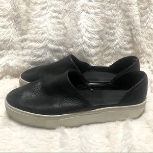 Rebecca Minkoff Platform Black Leather slip ons